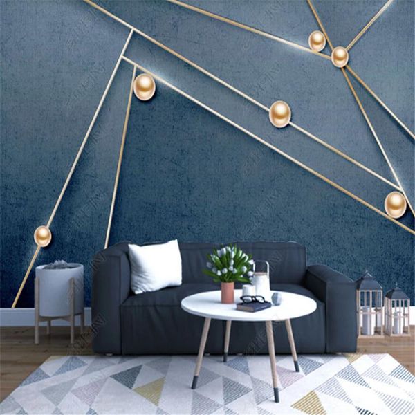

modern minimalist wallpapers for living room abstract geometric golden lines luxury tv background mural wall paper home decor