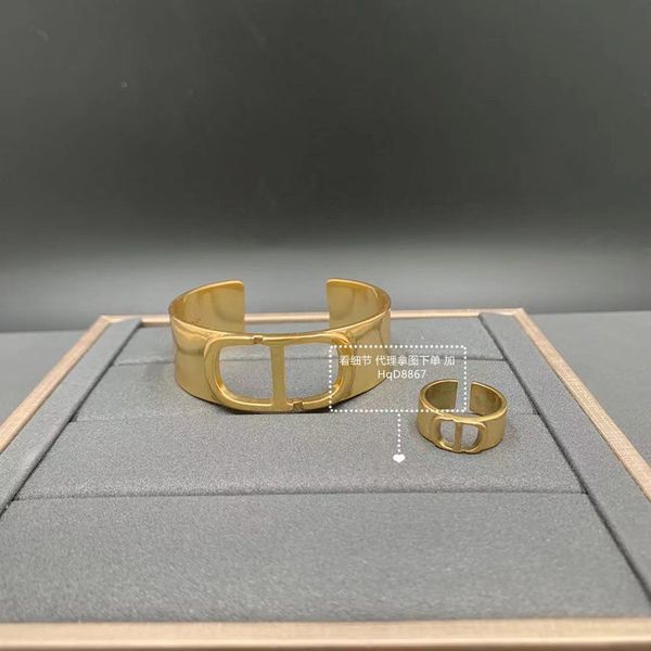 

design jewelry ring female minority star same bracelet korean light luxury, Black