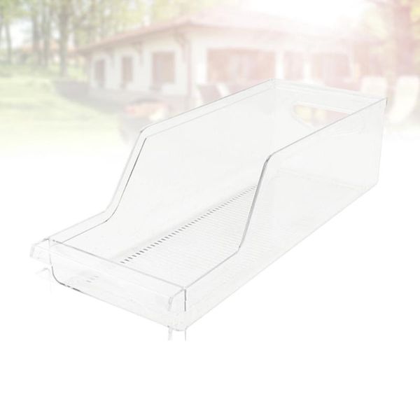 

refrigerator holder containers beverage storage racks box can dispenser for pantry kitchen (clear) bottles & jars