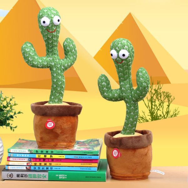 

Electronic Shake Dancing Cactus Toy Singing Songs Cactus Plush Doll Cute Cactus Stuffed Dolls Kids Gifts, 3 songs