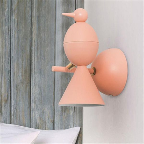 

wall lamps nordic creative color lamp stair bedroom bedside corridor magpie light makaron iron led bulbs