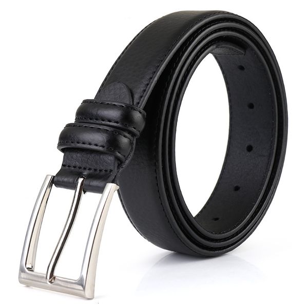 

belt men's leather belt italian fashion classic pin buckle, Black;brown