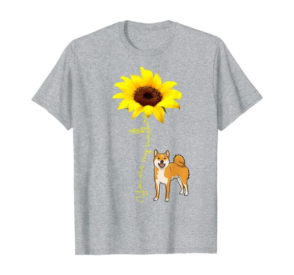 

you are my sunshine sunflower shiba inu mom shirt t-shirt, White;black