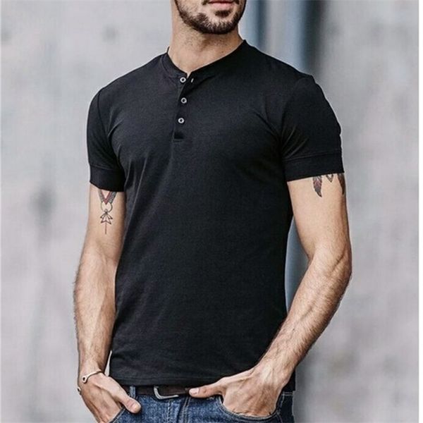 Homens 100% Merino Lã T Camisa de Manga Curta Camada de Base Meados dos Homens Térmicos Esportes Merino Lãs Henley Camiseta Tamanho S-XL 180G 210324