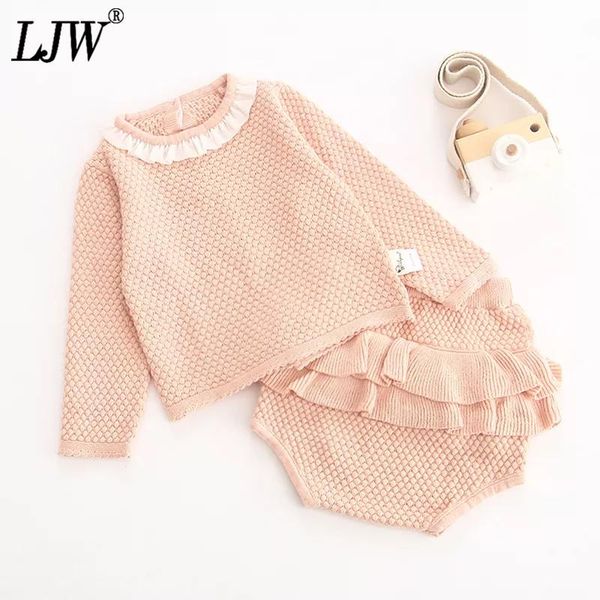 

clothing sets infant spring and autumn baby girl long-sleeved buttoned with open back + lotus leaf triangle skirt soft cotton suit, White