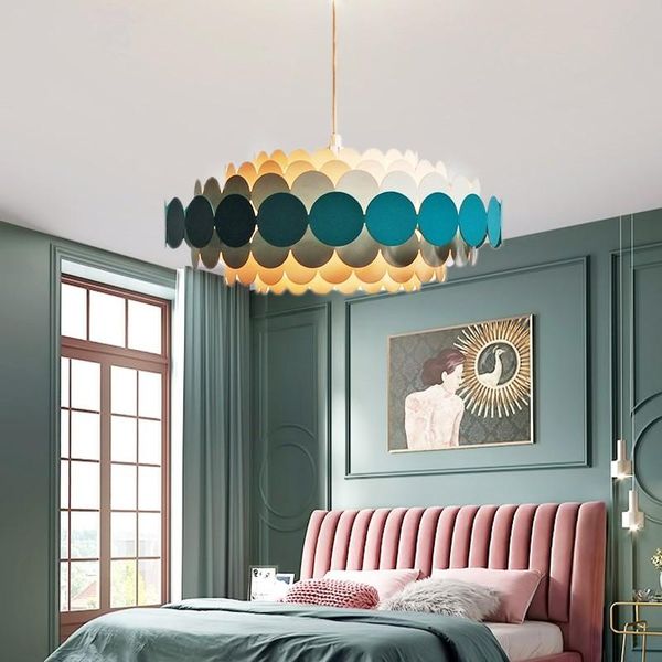 

pendant lamps modern creative metal led lights round petals lampshade for living room dining bedroom kitchen children's