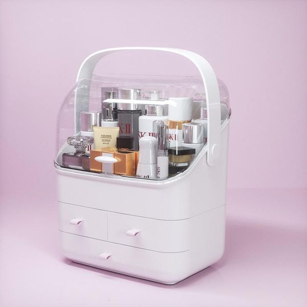 

storage boxes & bins fashion big capacity cosmetic box waterproof dustproof bathroom deskbeauty makeup organizer skin care drawer