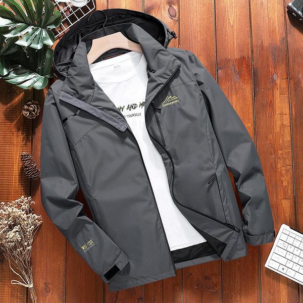 

men's jackets plus size male jacket spring autumn outdoor waterproof windproof coat tourism mountain breathable men, Black;brown