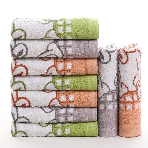 

towel christmas face towels printed double bear lattice cotton 70g