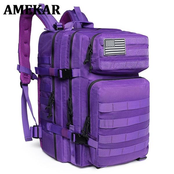 

backpack 45l man / women hiking trekking bag military tactical army waterproof molle bug out outdoor travel camping
