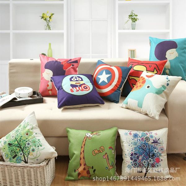 

cushion/decorative pillow car shop supermarket chain linen office sofa cushion cartoon simple abstract customization
