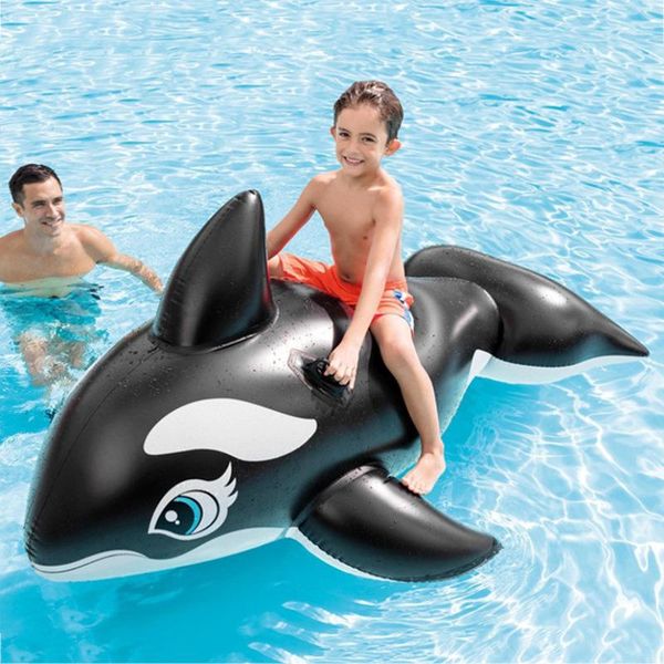 

life vest & buoy big black whale mounts children's water inflatable toys for adults swimming gear floaties pool