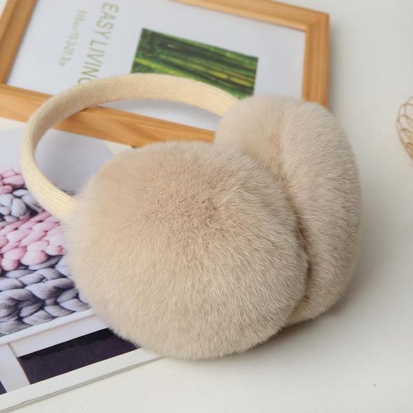 

berets women fashion warmth 100% natural real fur earmuffs winter girls, Blue;gray