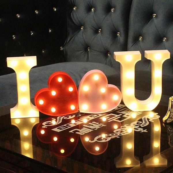 

novelty items alphabet letter led lights sign number lamp decoration night light for party bedroom wedding birthday superise christmas decor