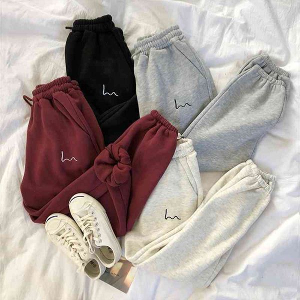 

fashion women hip hop street high waist baggy sweatpants running jogging sport casual joggers pants trousers streetwear, Black;white