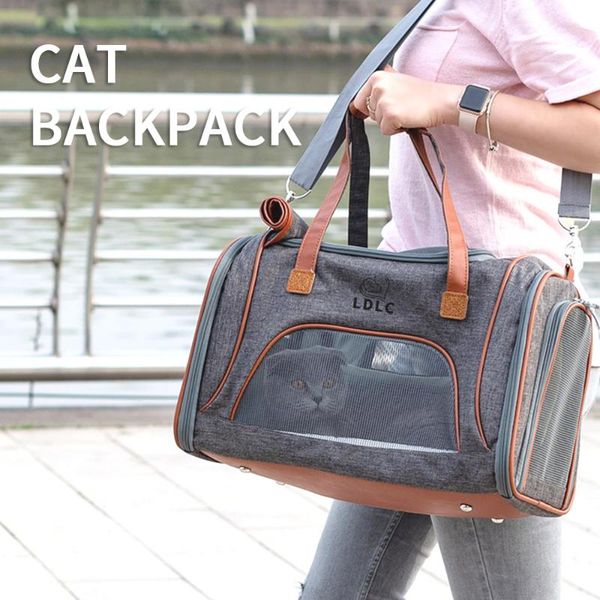 

portable dog cat carrier bag breathable foldable single-shoulder pet out carrying backpack carriers,crates & houses
