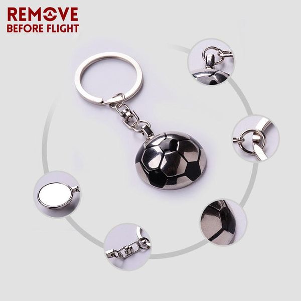 

keychains fashion jewelry remove before flight football key chain for soccer lover keychain gifts chains keys chaveiro 10 pcs/lot, Silver