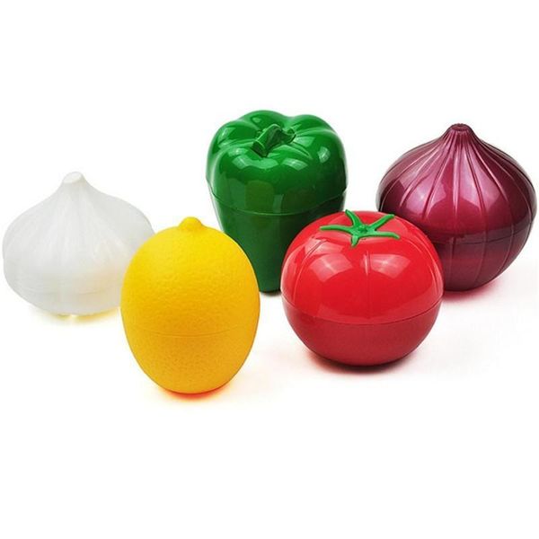 

storage bottles & jars 5 pack fruit&vegetable containers onion tomato and garlic saver kitchen creative tools to keeps food fresh lime