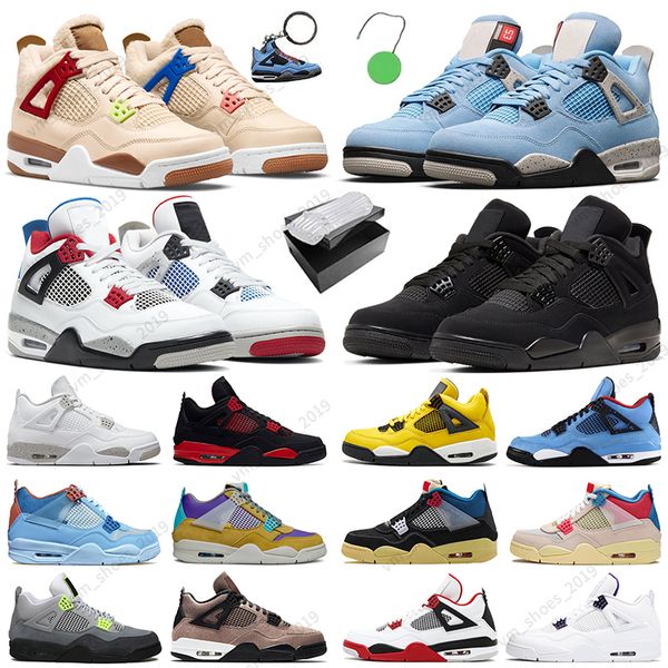 

basketball shoes 4 4s mens womens university blue black cat red thunder wild things men women outdoor sneakers trainers walking jogging