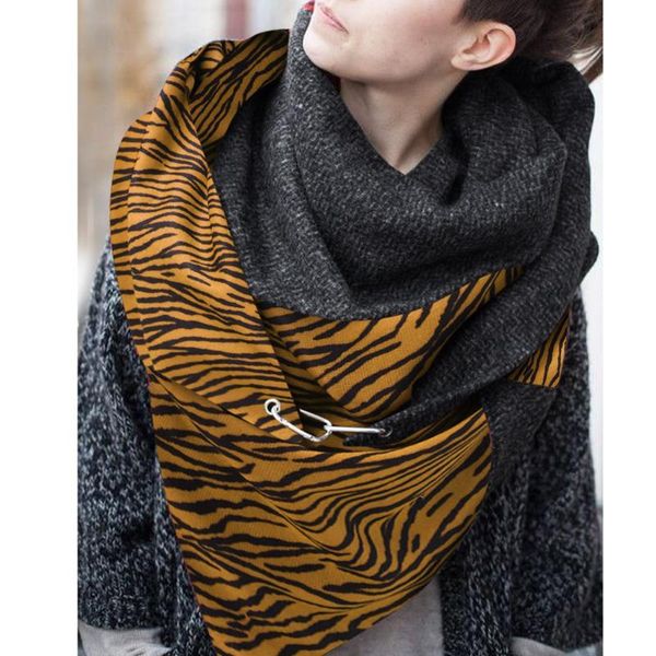 

scarves women strip printing scarf casual fashion retro multi-purpose shawl winter for printig button shawls, Blue;gray