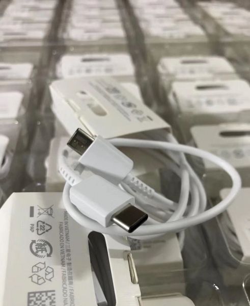 Tipo USB original para Tipo C Cables Charge Fast para Samsung Galaxy S10 Nota 10 Plus Suporte Cabos Questões com Embalagem