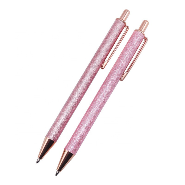 

ballpoint pens metal retractable pen black ink medium point 1mm, Blue;orange