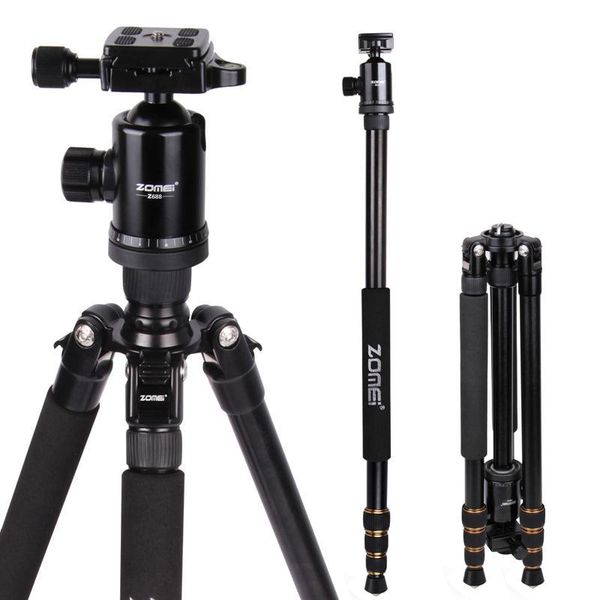 

zomei z668 professional pographic travel compact aluminum heavy stable tripod monopod ball head for digital dslr camera tripods