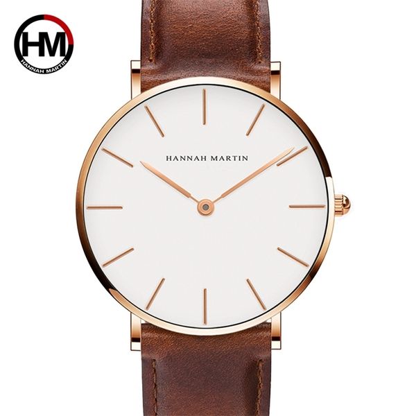 

hannah martin mens watches luxury brand quartz boys watches fashion business life waterproof wrist watch relogio masculions 210329, Slivery;brown