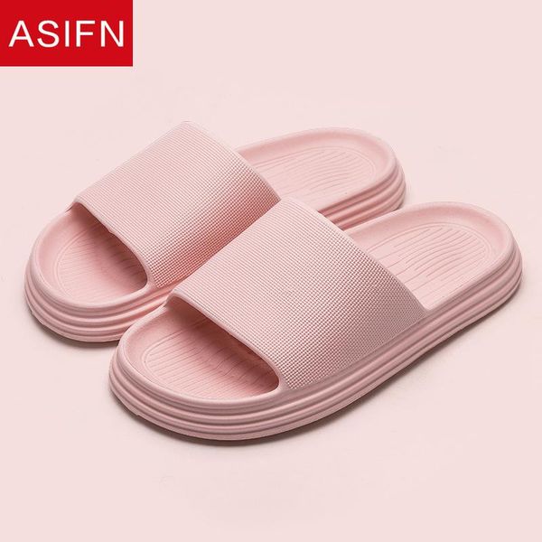 

slippers eva sofa slides women's thick sole soft indoor women anti-slip sandals men summer platform shoes bathroom, Black