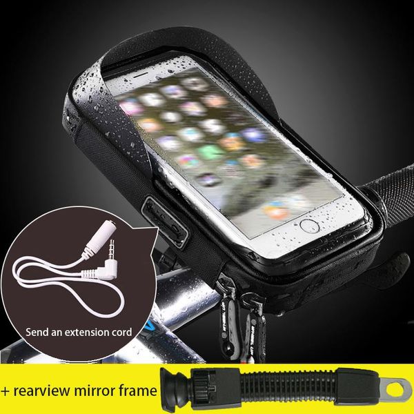 

cell phone mounts & holders bicycle mobile holder waterproof 6 inch bike case stand motorcycle handlebar mount bag for huawei