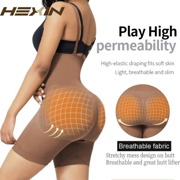 

women's shapers hexin bodyshaper fajas colombianas tummy control bodysuit slimming waist trainer shapewear push up bulifter corset redu, Black;white