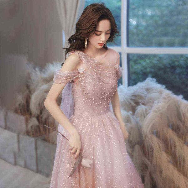 

luxury street style dresses pink evening banquet temperament french dign small autumn, Black;pink