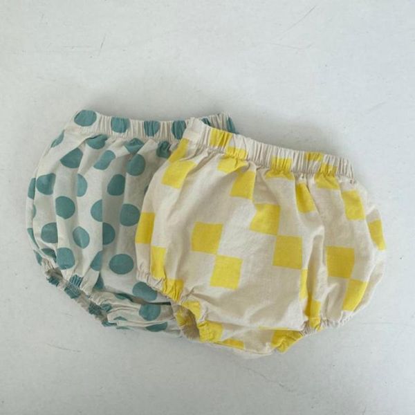 

summer fashion boys and girls cotton linen shorts dot print baby pp breathable children's short pants, Black
