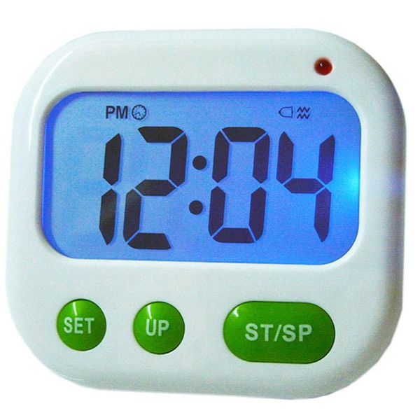 Timer LCD digitale 24 ore Conto alla rovescia Timer Cottura Uovo Cucina Studio Retroilluminazione Musica Vibrazione Tavolo da tavolo Kit Sveglia Digit