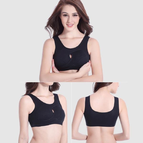 

gym clothing women high stretch breathable sports bra fitness removable padded sport for running yoga seamless crop bra#40, White;black