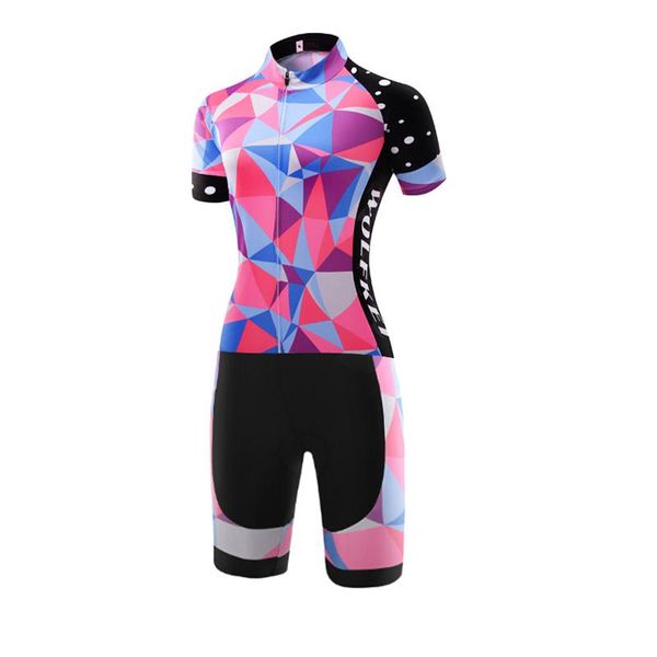 

racing sets wolfkei skinsuit cycling clothing one piece bodysuit ropa ciclismo mtb bike women outdoor wear # sk00022, Black;blue