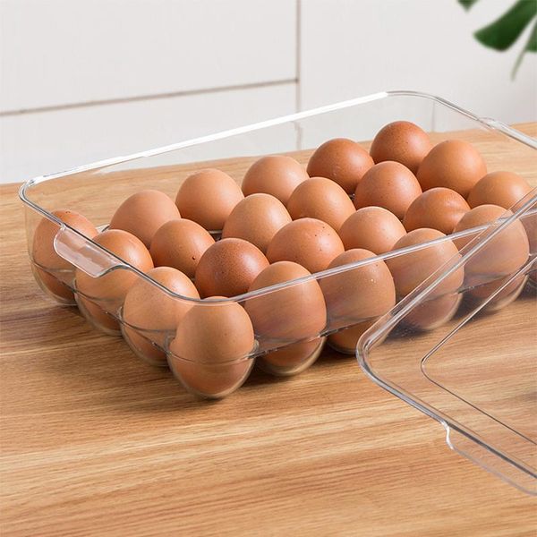 

kitchen storage & organization clear covered egg holders for refrigerator 24 holder tray box dispenser stackable plastic eggs containers ts1