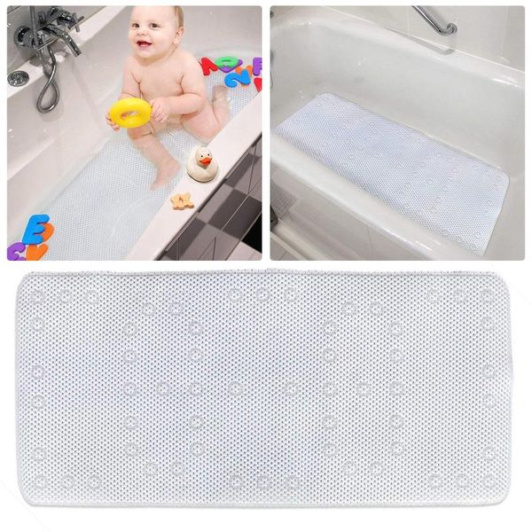

non-slip bath mat rectangle pvc anti-skid bathroom mats soft massage suction cup anti-bacterial shower bathtub carpet