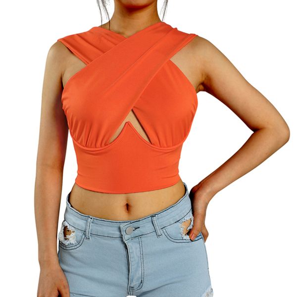 

women's cross vest sleeveless python print hollow front cut party club streetwear summer ladies corset home service, White
