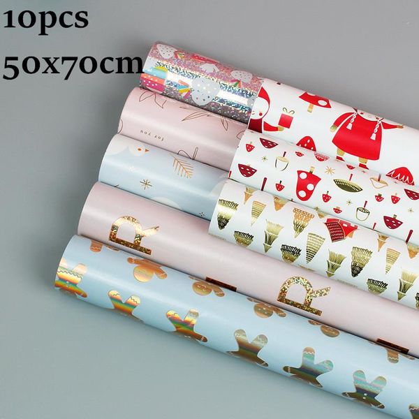 

other arts and crafts 10pcs gift wrapping papers aluminum print cartoon cute craft christmas birthday baby sjhower gifts