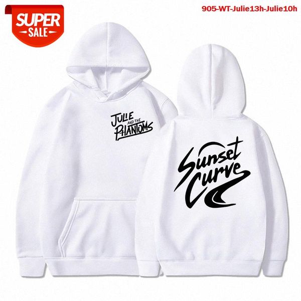 

julie and the phantoms boy print sweater fleece hoodie #x90t, Black