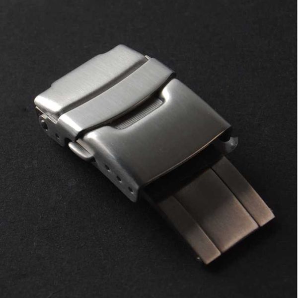 

watch bands 18mm 20mm 22mm fold safety clasp buckle deployment, Black;brown