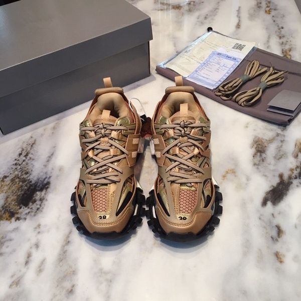 

triple s platform casual shoes vintage sneaker for men women black red white green dad tennis sneakers size 36-45