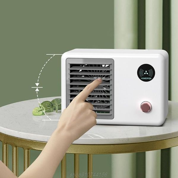 

electric fans mini movable deskhumidification spray fan portable smart personal cooling tool for summer home coolers m19 21 dropship
