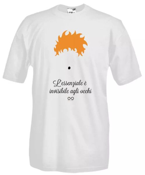 

t-shirt shirt dm25 little prince the essential is invisible eyes, White;black