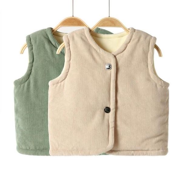 

corduroy winter thick plus cashmere warm boys girls vest coat waistcoat kids clothes children fashion casual jackets outerwear, Camo