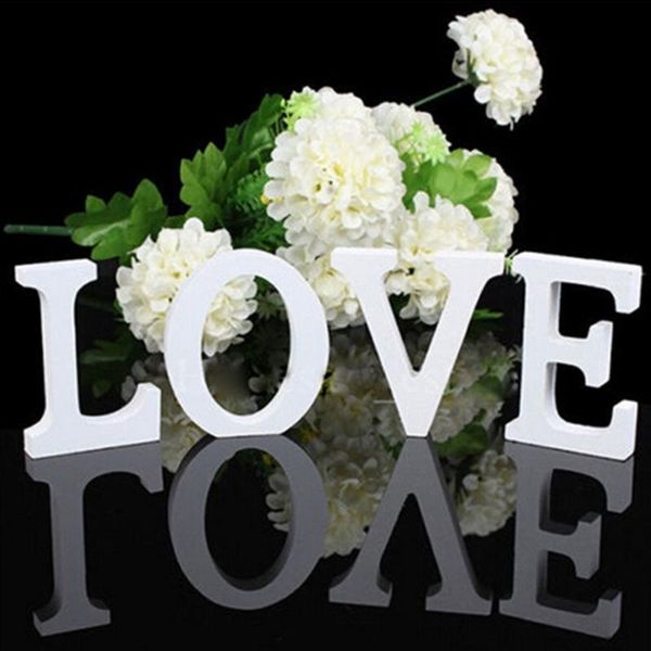 

novelty items 1pc diy tanding wood wooden letters white alphabet wedding birthday party home decorations personalised name design
