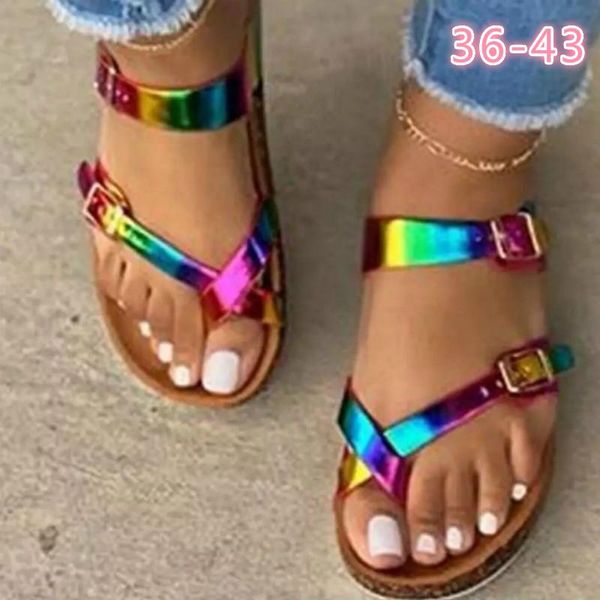 

flip flops women vacation beach slippers open toe low-heeled summer sandals woman shoes outdoor plus size, Black