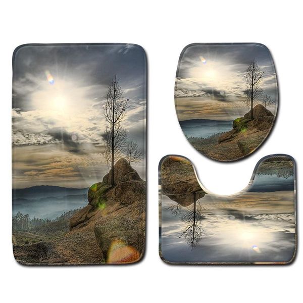 

carpets bathroom mat toilet three-piece set durable cover shower area rug rugs