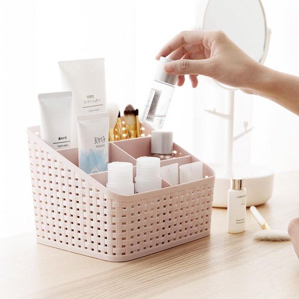 

storage bottles & jars makeup organizer plastic five grids drawer cosmetic box desk office skin care rack portable jewelry